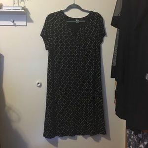 Criss Cross Black and White Dress